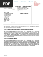 Kalin Sunde criminal complaint