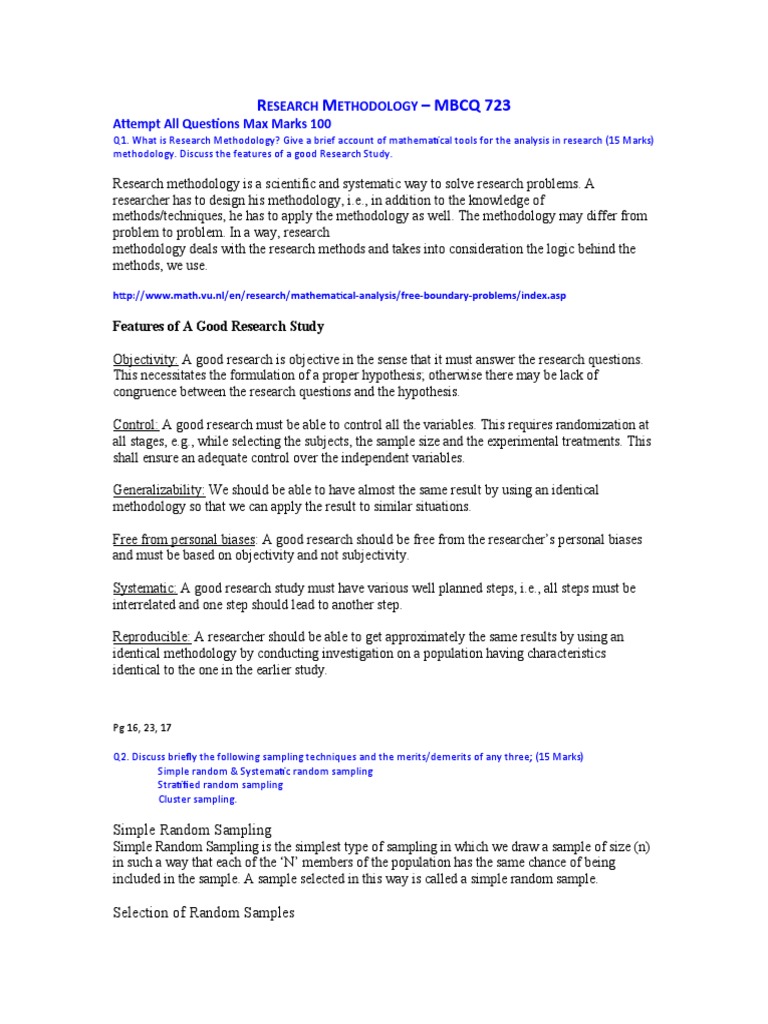 Research Methodology Guide | PDF | Sampling (Statistics) | Scientific ...
