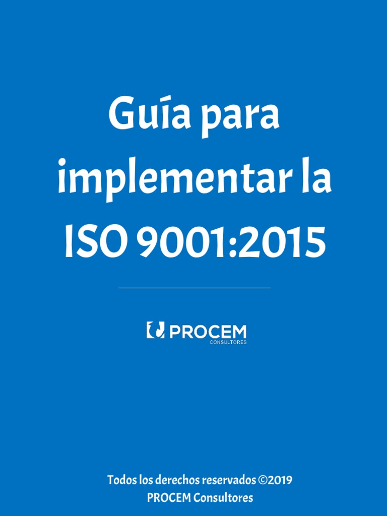 Guia para Implementar La Iso 90012015 | PDF | Calidad (comercial ...