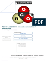 ÁCIDOS CARBOXÍLICOS Propiedades, Beneficios Y Aplicaciones