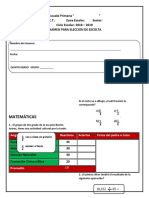 Examen primaria escuela