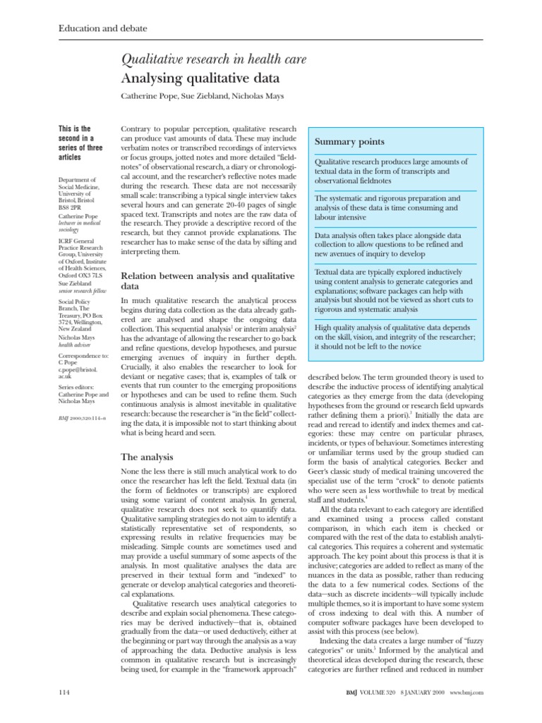 Qualitative Resarch in Health Care | PDF | Qualitative Research | Data ...