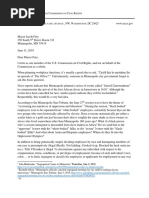 Letter to Minneapolis Mayor Re Sacred Conversations