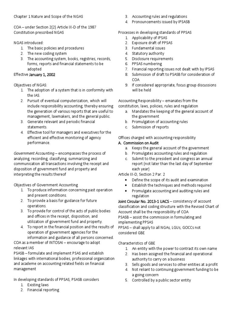 Overview of NGAS and Government Accounting | PDF | Budget | Financial ...