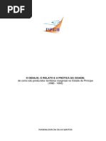 o Desejo - o Relato e a Prática Da Cidade - De Como São Produzidos Territorios Marginais Na Cidade Do Príncipe - 1880-1900