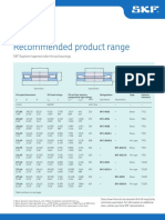 Recommended Product Range: SKF Explorer Tapered Roller Thrust Bearings