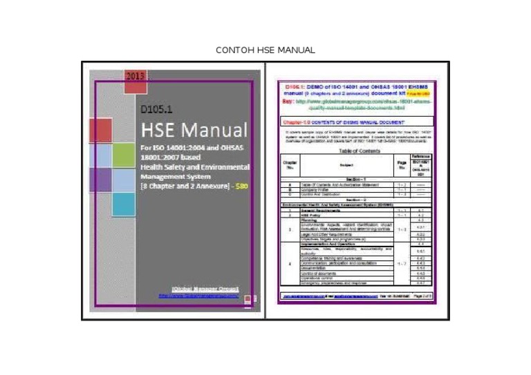 Contoh Hse Manual | PDF
