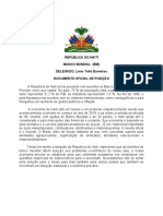 República Do Haiti Banco Mundial (BM) DELEGADO: Lévis Tello Barreiros Documento Oficial de Posição
