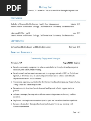 brittny bol cv 