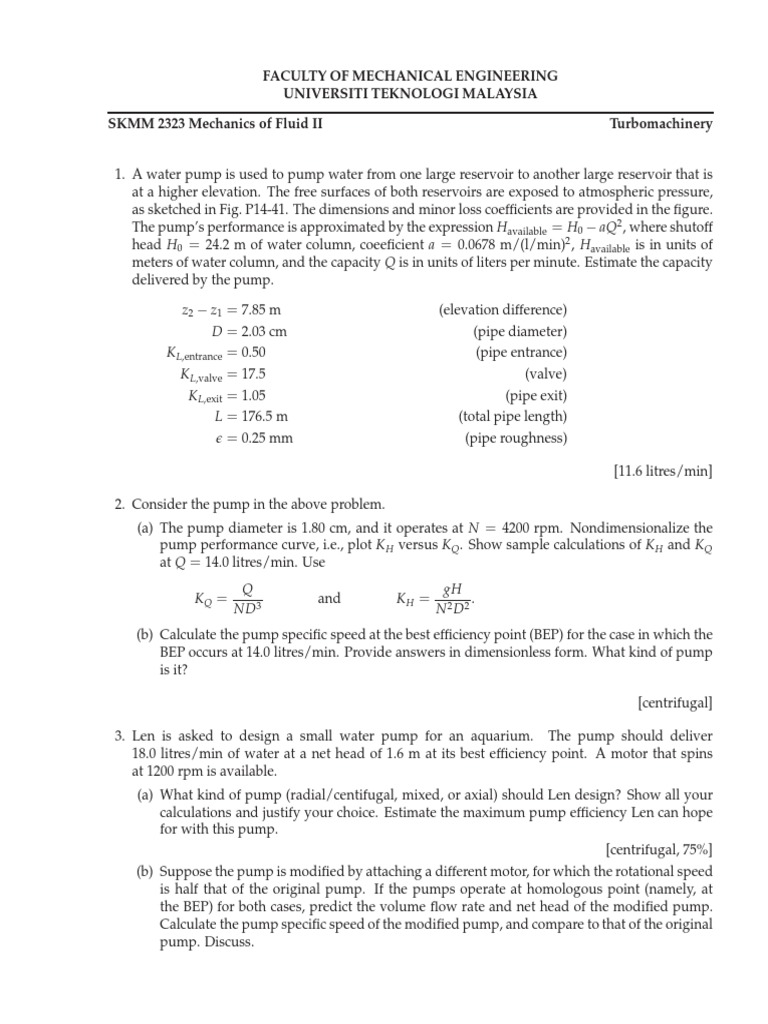 Turbomachinery Performance Analysis | PDF | Turbine | Pump
