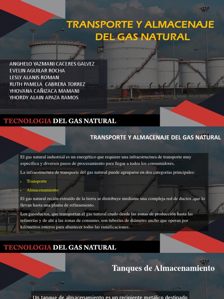 Transporte y Almacenaje Del Gas Natural | PDF | Gas natural licuado ...