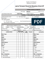 School Form 10 ES Learners Permanent Record