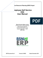 Employee Self Service ESS User Manual: Enterprise Resource Planning (ERP) Project