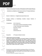 Primary and Secondary Prevention of Periodontal and Peri-Implant Diseases