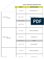 Jadual Waktu Peperiksaan Sem 1 2018