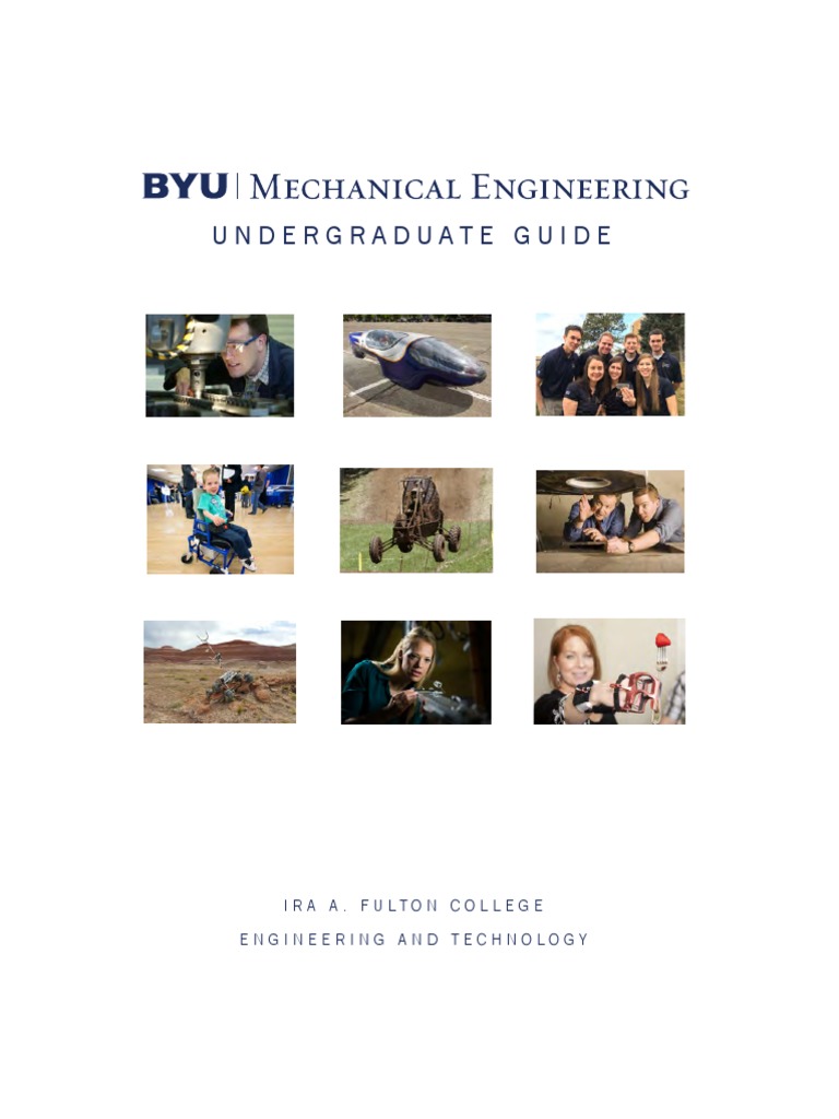 BYU Undergraduate Mechanical Guide | PDF | Mechanical Engineering ...