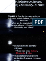SS6G11 B. Describe The Major Religions
