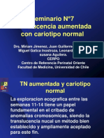 Seminario 7 - Traslucencia Nucal Aumentada Con Cariotipo Normal - Archivo PDF