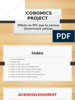 Effects On PPC Due To Various Govt. Policies