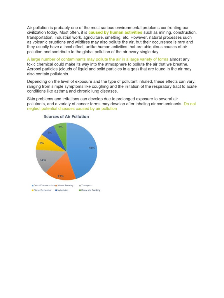 Air Pollution Impact on Health | PDF