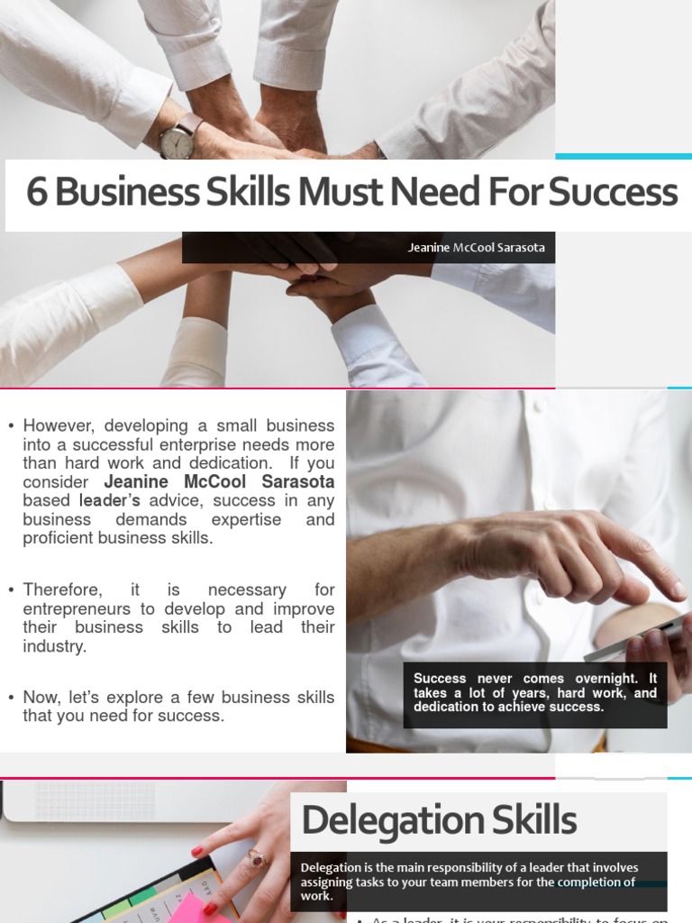 6 Business Skills Must Need For Success | PDF | Negotiation | Strategic ...