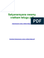 Satyanarayana Swamy Vratham Telugu PDF