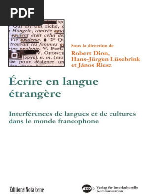 écrire En Langue étrangère Langue Française Empire