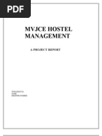 Mvjce Hostel Management: A Project Report