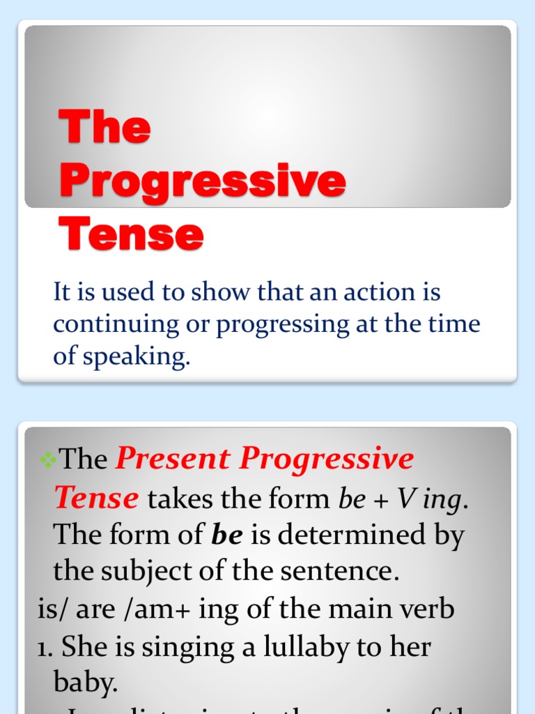 Understanding Progressive Tenses in English | PDF | Grammatical Tense ...