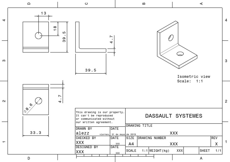 Isometric Drawing Specifications A4 | PDF