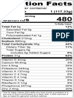 Calories: Serving Size 1 (117.33g)