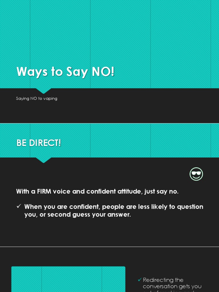 Effective Ways to Refuse Vaping | PDF