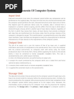 Basic Components of Computer System