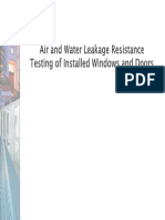 Water Resistance Testing of Windows and Doors