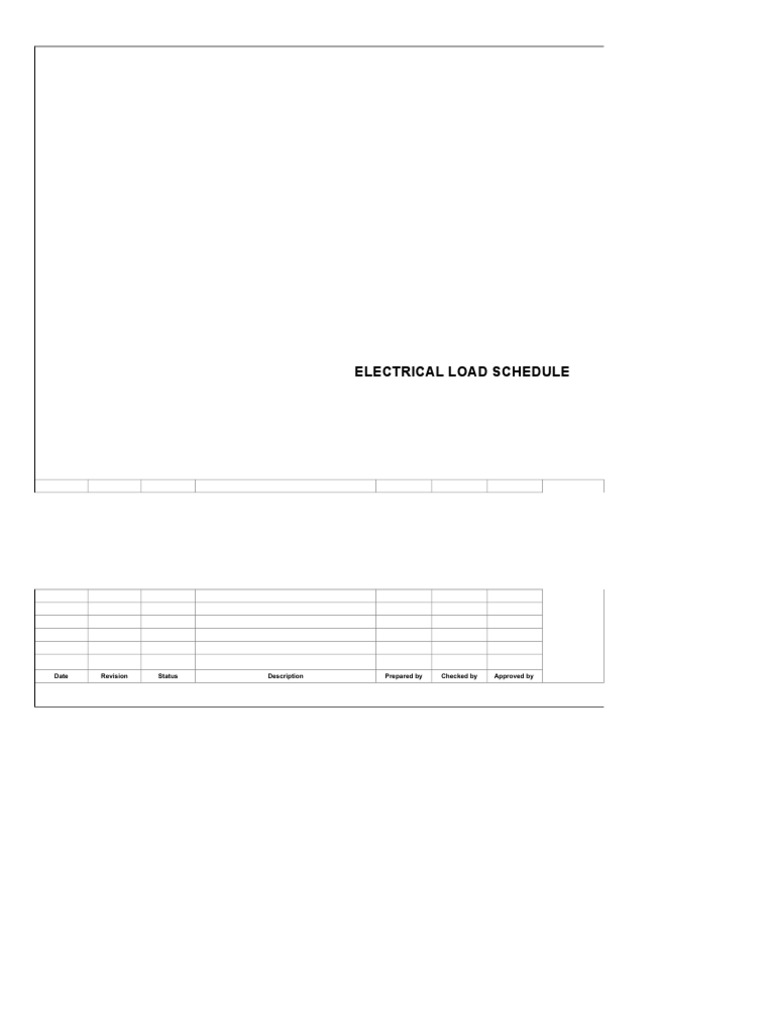 Electrical Load Schedule PDF Electrical Engineering Power Engineering