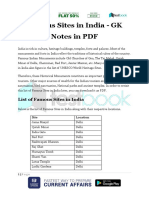 Famous Sites in India - GK Notes in PDF