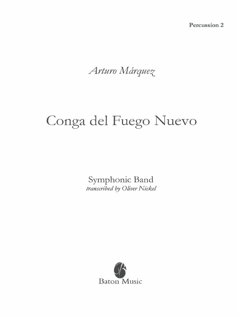 Conga Del Fuego Nuevo Arturo Márquez PDF