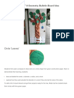 "Spring Circle Tree!" A Geometry Bulletin Board Idea