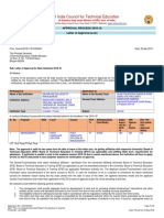 All India Council For Technical Education: Approval Process 2018-19 Letter of Approval (Loa)