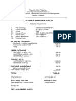 Budgetary Plan For Cbdem Acquintance