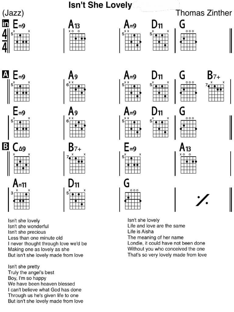 isn't she lovely lyrics