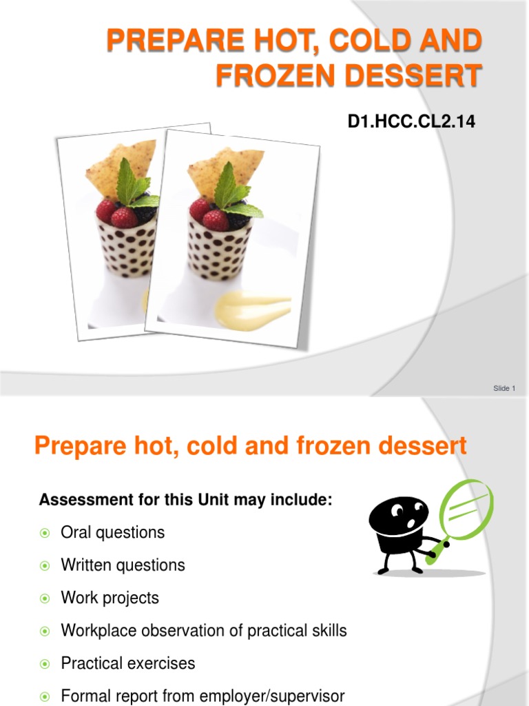 PPT Prepare Hot Cold & Frozen Dessert FN 090114 Desserts Cuisine