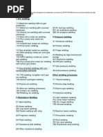 Welding Process Designations