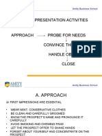 Sales Presentation Activities: Amity Business School