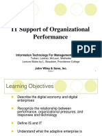 IT Support of Organizational Performance: Information Technology For Management 6 Edition