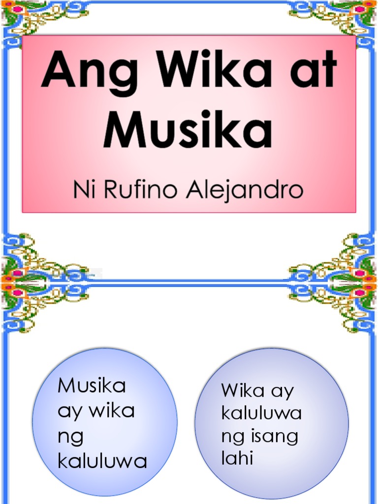 Ang Wika at Musika | PDF