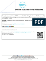 Field Guide For The Edible Crustacea of The Philippines: Date Published