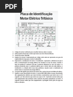 Trabalho de Interpretação de Placa de Motor Elétrico 