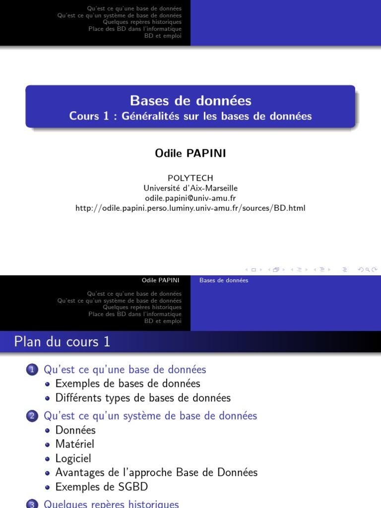 Introduction aux bases de données | PDF | Bases de données | Base de ...
