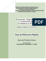 Prevención, Diagnóstico y Tratamiento de La Influenza A (H1N1)